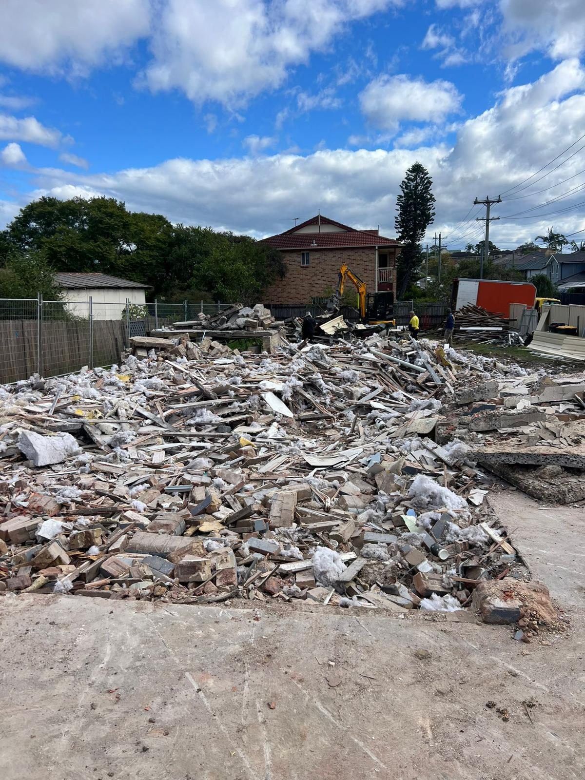 Cleared and graded lot
